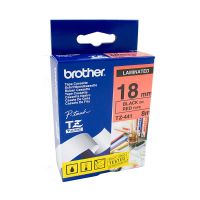 Brother TZ441 / TZe441 Black on Red Laminated Labelling Tape (18mm x 8m), P-Touch Compatible