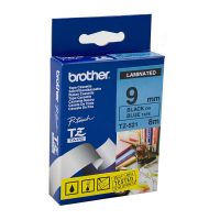 Brother TZ521 / TZe521 Black on Blue Laminated Labelling Tape (9mm x 8m), P-Touch Compatible