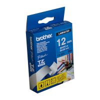 Brother TZ535 / TZe535 White on Blue Laminated Labelling Tape (12mm x 8m), P-Touch Compatible