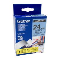 Brother TZ551 / TZe551 Black on Blue Laminated Labelling Tape (24mm x 8m), P-Touch Compatible