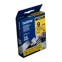 Brother TZ621 / TZe621 Black on Yellow Laminated Labelling Tape (9mm x 8m), P-Touch Compatible