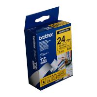 Brother TZ651 / TZe651 Black on Yellow Laminated Labelling Tape (24mm x 8m), P-Touch Compatible