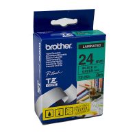 Brother TZ751 / TZe751 Black on Green Laminated Labelling Tape (24mm x 8m), P-Touch Compatible