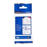 Brother TZFA3 / TZeFA3 Blue on White Fabric Tape (12mm x 3m), P-Touch Compatible