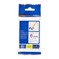 Brother TZeFX211 Black on White Flexible ID Tape (6mm x 8m), P-Touch Compatible