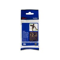 Brother TZeRN34 Gold on Navy Blue Ribbon Labelling Tape (12mm x 4m), P-Touch Compatible