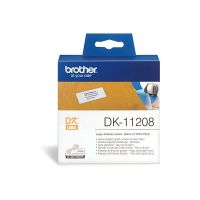 Brother DK11208 White Large Address Label Roll (38mm x 90mm), 400 Labels