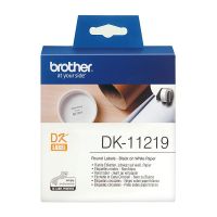 Brother DK11219 White Round Label Roll (12mm diameter), 1200 Labels