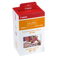 Canon RP108 Colour Ink Cartridge & Paper Pack, 108 Sheets