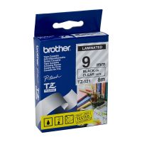 Brother TZ121 / TZe121 Black on Clear Laminated Labelling Tape (9mm x 8m), P-Touch Compatible