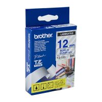 Brother TZ133 / TZe133 Blue on Clear Laminated Labelling Tape (12mm x 8m), P-Touch Compatible