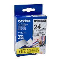Brother TZ151 / TZe151 Black on Clear Laminated Labelling Tape (24mm x 8m), P-Touch Compatible