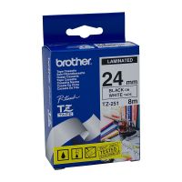 Brother TZ251 / TZe251 Black on White Laminated Labelling Tape (24mm x 8m), P-Touch Compatible