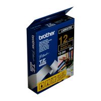 Brother TZ334 / TZe334 Gold on Black Laminated Labelling Tape (12mm x 8m), P-Touch Compatible