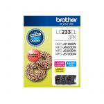 Brother LC233CL3PK 3 Ink Cartridge Value Pack (Cyan/Magenta/Yellow)