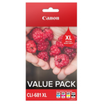 Canon CLI681XLVP 4 High Yield Ink Cartridge Value Pack (Black/Cyan/Magenta/Yellow)