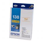 Epson T138695 138 4 Ink Cartridge Value Pack (Black/Cyan/Magenta/Yellow + Photo Paper)