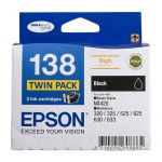 Epson T138194 138 Black High Yield Ink Cartridge Twin Pack