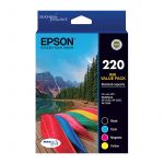 Epson T293692 220 4 Ink Cartridge Value Pack (Black/Cyan/Magenta/Yellow)