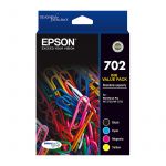 Epson T344692 702 4 Ink Cartridge Value Pack (Black/Cyan/Magenta/Yellow)