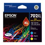 Epson T345592 702 3 High Yield Ink Cartridge Value Pack (Cyan/Magenta/Yellow)